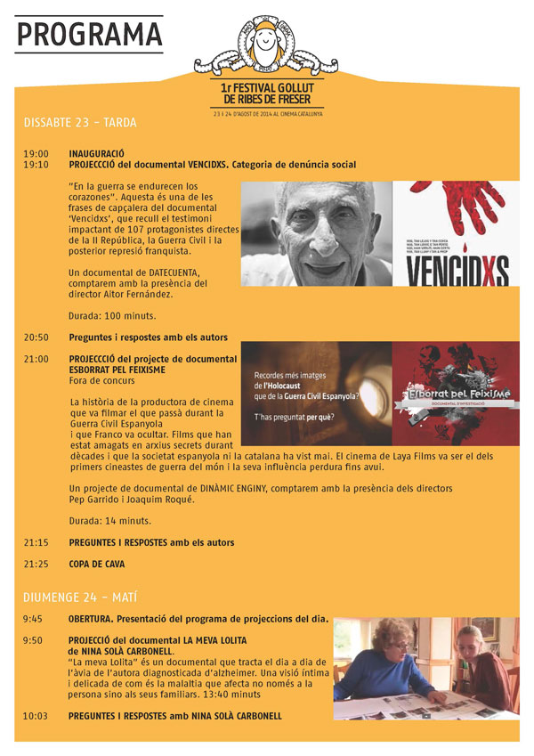 Programa primer festival Gollut 2
